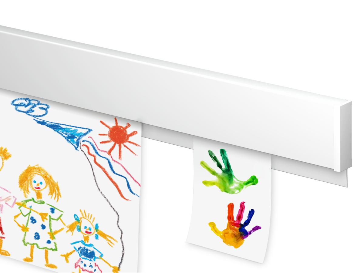 Info Rail Blanc pour suspendre dessin, poster, feuilles de présentation - Cimaise Artiteq