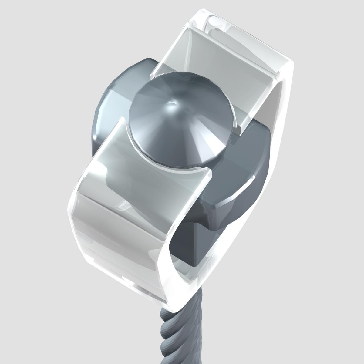 Câble acier Twister Lock - 2,5 mm R70 Newly - Cimaise tableau Museum Line Newly