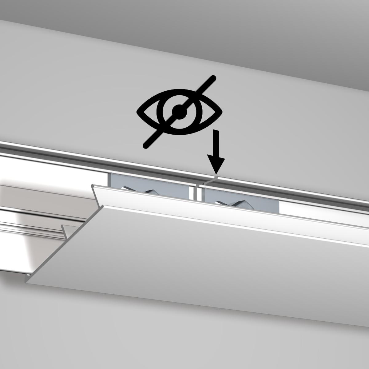 Capot pour cimaise R70 Newly 200CM blanc - cimaise tableau