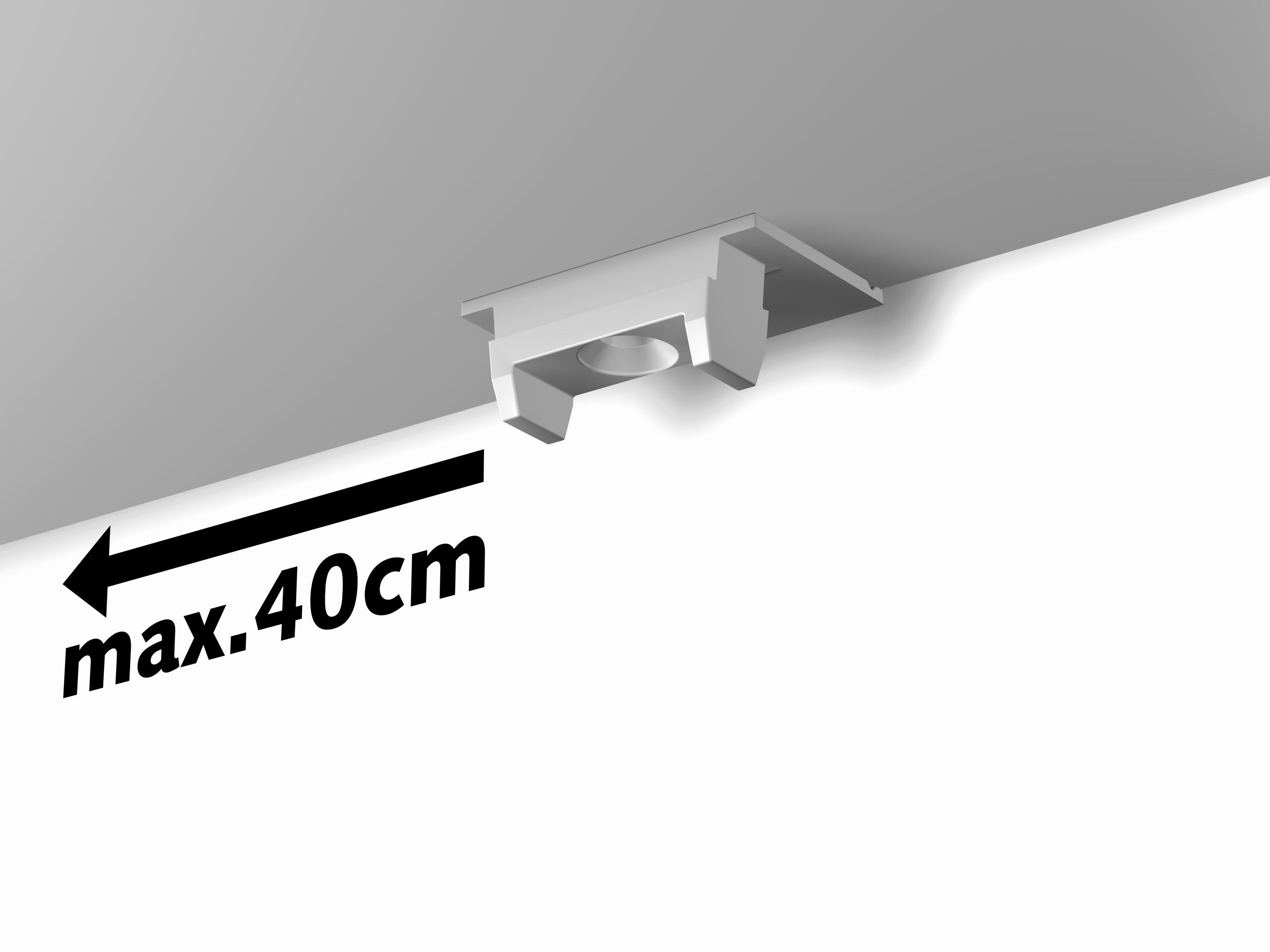Rail cimaise Click plafond R40 - 200cm Newly