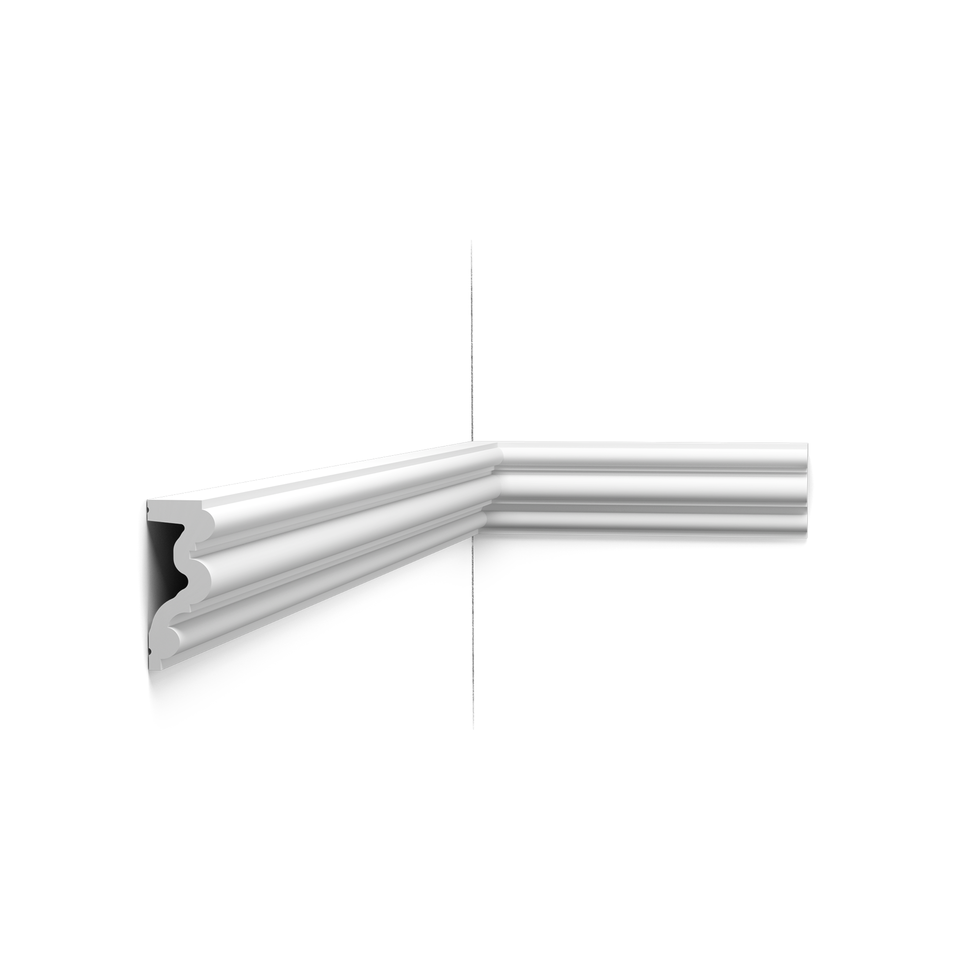 P4025 AUTOIRE Cimaise murale Orac Decor - 8,3x3,4x200cm ( h x p x L) - moulure décorative polyuréthane