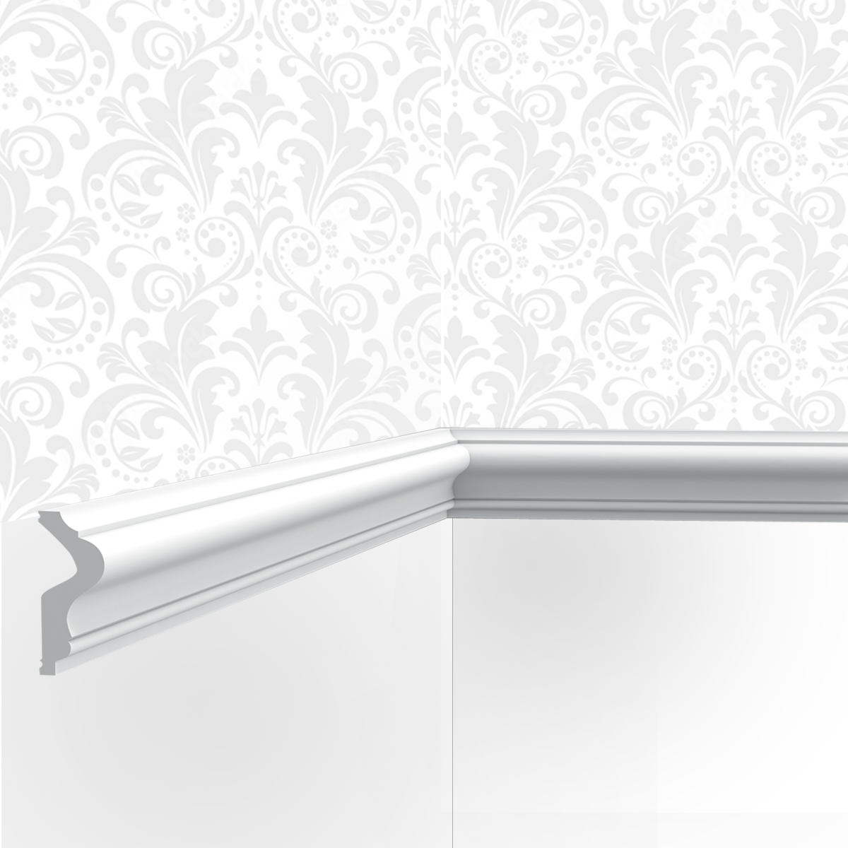 Cimaise / Moulure  Cimaises et Plus M01 - 4x1,5x200cm (h x p x L) - moulure décorative polyuréthane