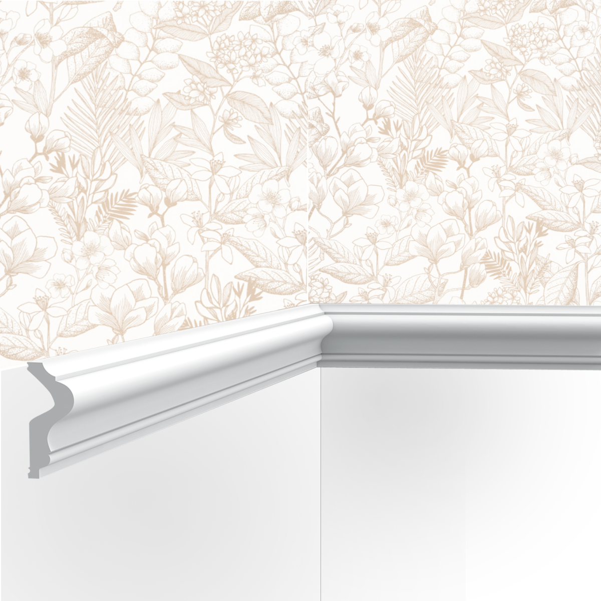Cimaise / Moulure  Cimaises et Plus M01 - 4x1,5x200cm (h x p x L) - moulure décorative polyuréthane