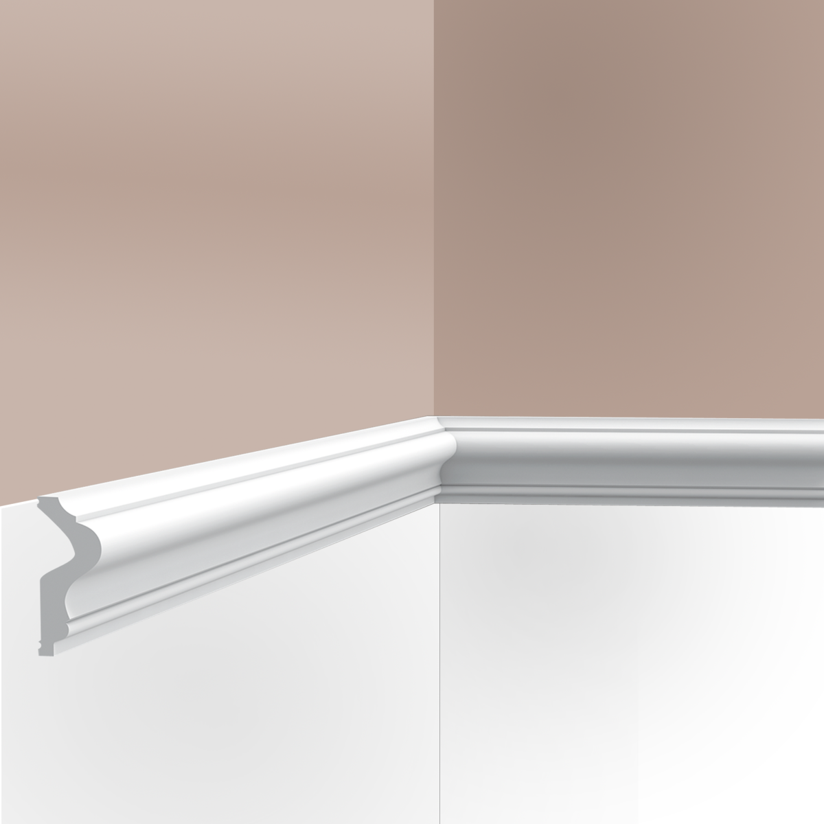 Cimaise / Moulure  Cimaises et Plus M01 - 4x1,5x200cm (h x p x L) - moulure décorative polyuréthane