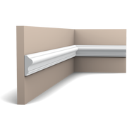 P8030 Cimaise murale Orac Decor - 4x1,5x200cm (h x p x L) - moulure décorative polyuréthane