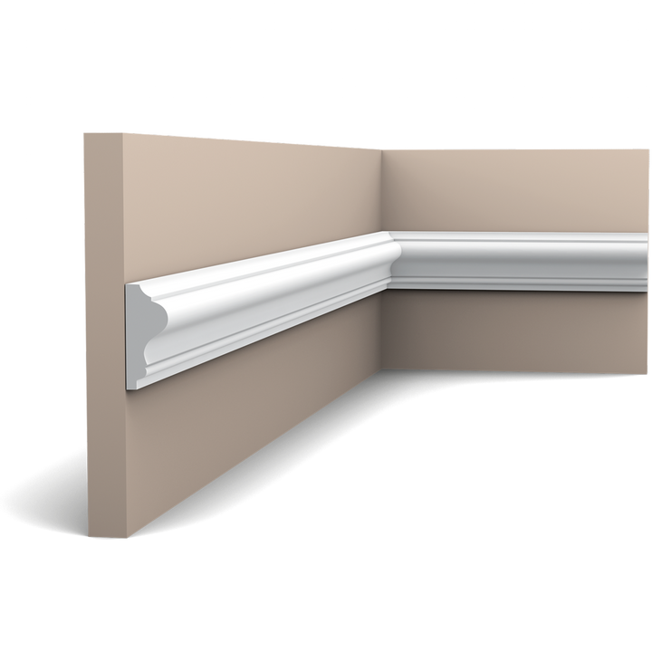 P8030 Cimaise murale Orac Decor - 4x1,5x200cm (h x p x L) - moulure décorative polyuréthane