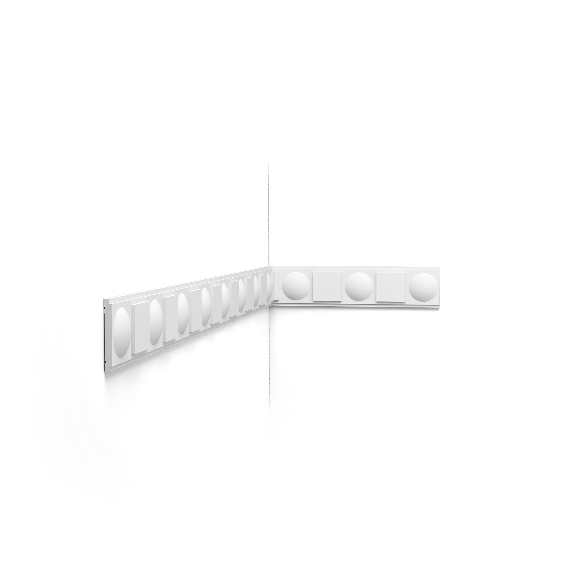 P9902 Cimaise murale Orac Decor - 7x1,5x200cm (h x p x L) - moulure décorative polyuréthane