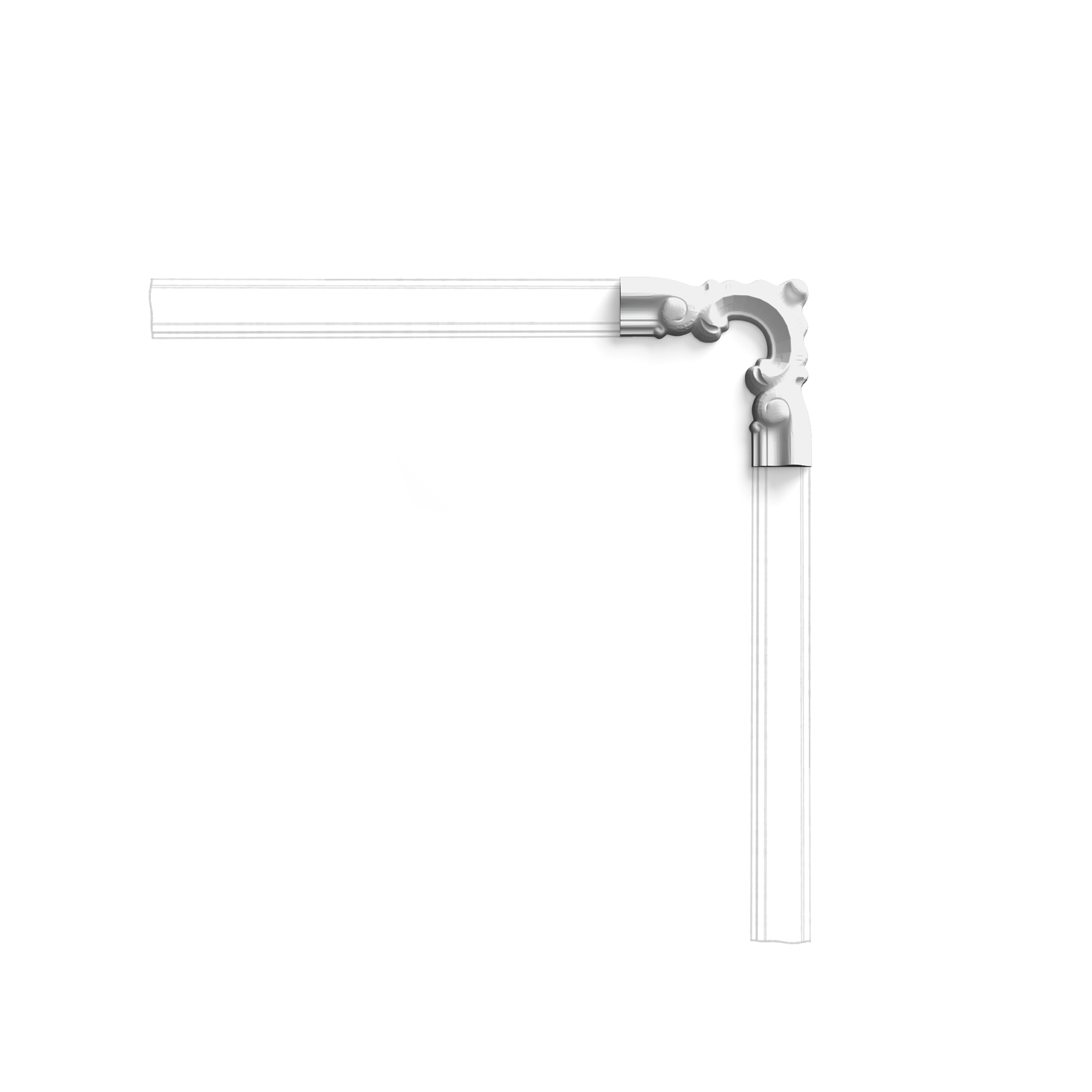 P8030D Coin Cimaise Orac Decor - 1x6x6 (h x p x L) - moulure décorative polymère
