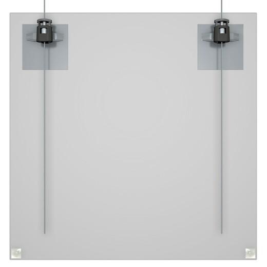 Pack of 4 adhesive plates 4.5 x 4.5 cm for Dibond - 1 kg - Hanging Ar board