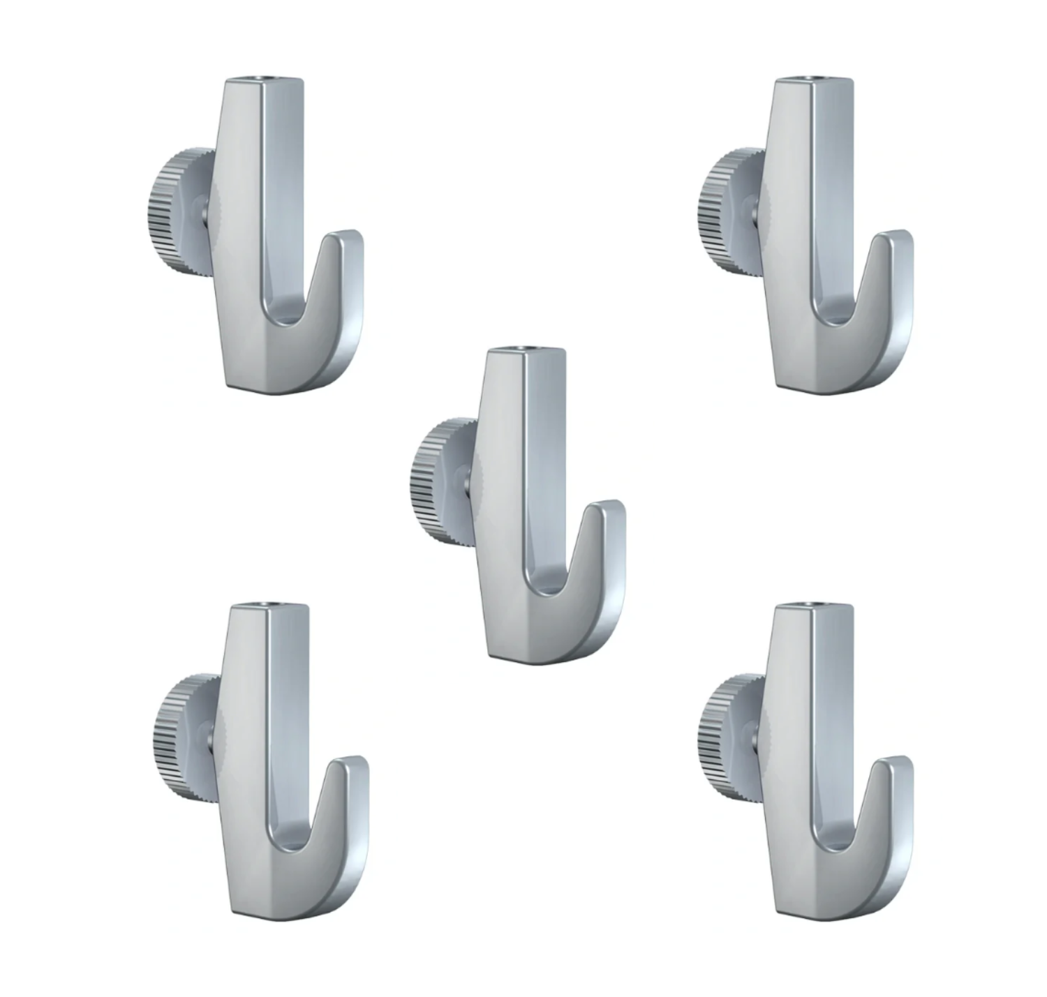 Pack 5 crochets à tableau réglables à vis au dos 7 kg 2 mm - Accessoire Cimaise Artiteq