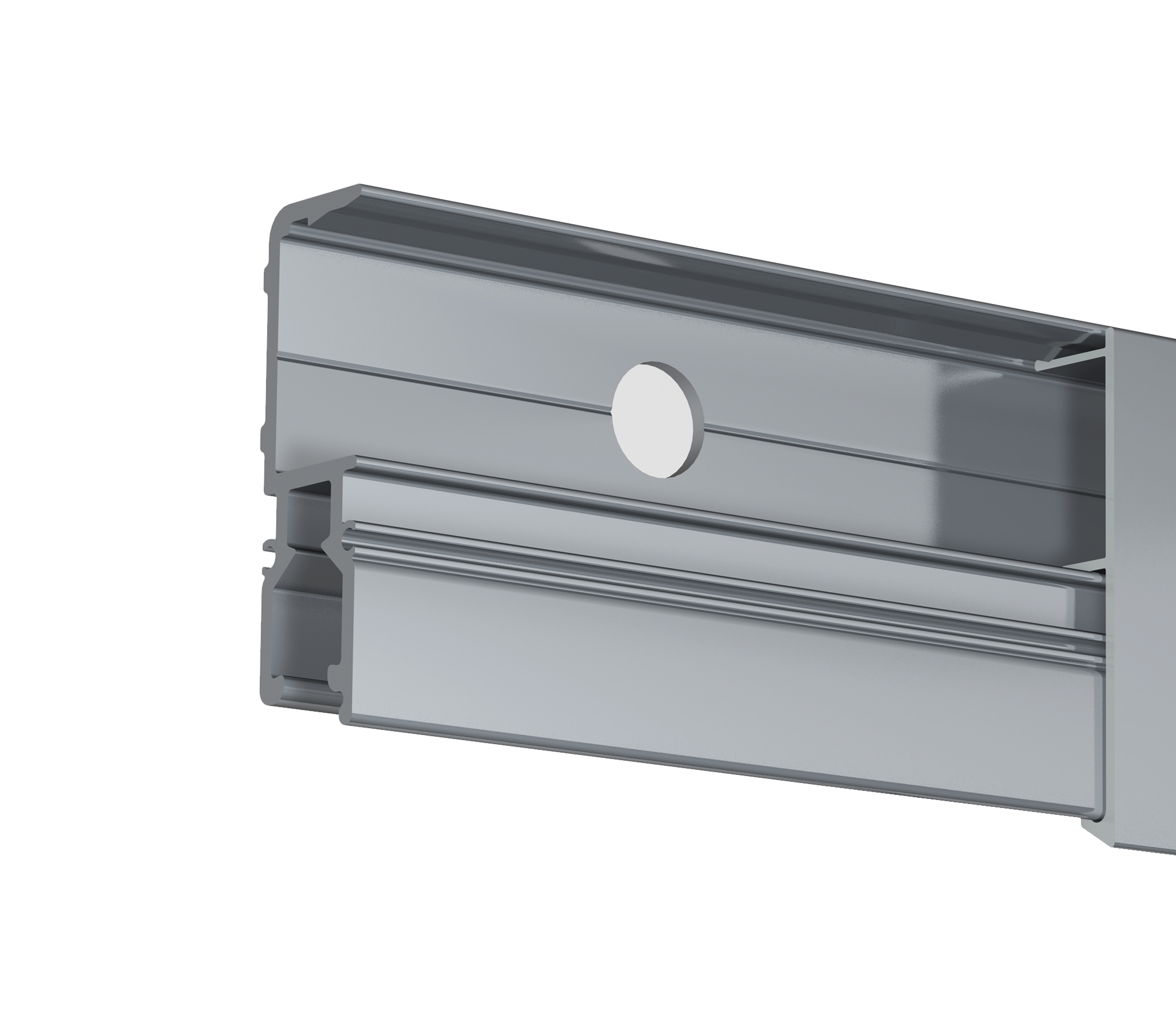 Cimaise Museum Line R70 200 cm couleur gris alu - Cimaise tableau Newly