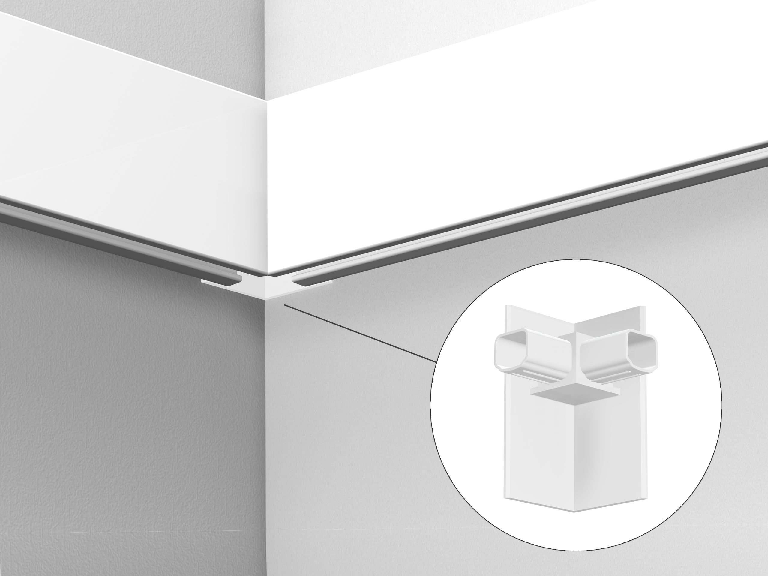 Raccord d'angle Illume Duo Rail - Accrochage éclairage Artiteq