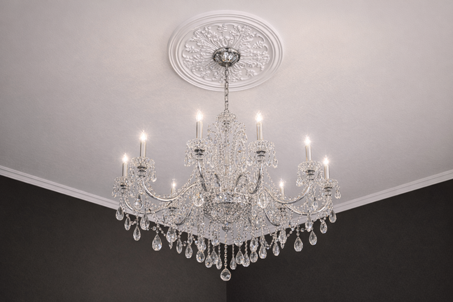 Rosace plafond 51 cm R034 - Polyuréthane