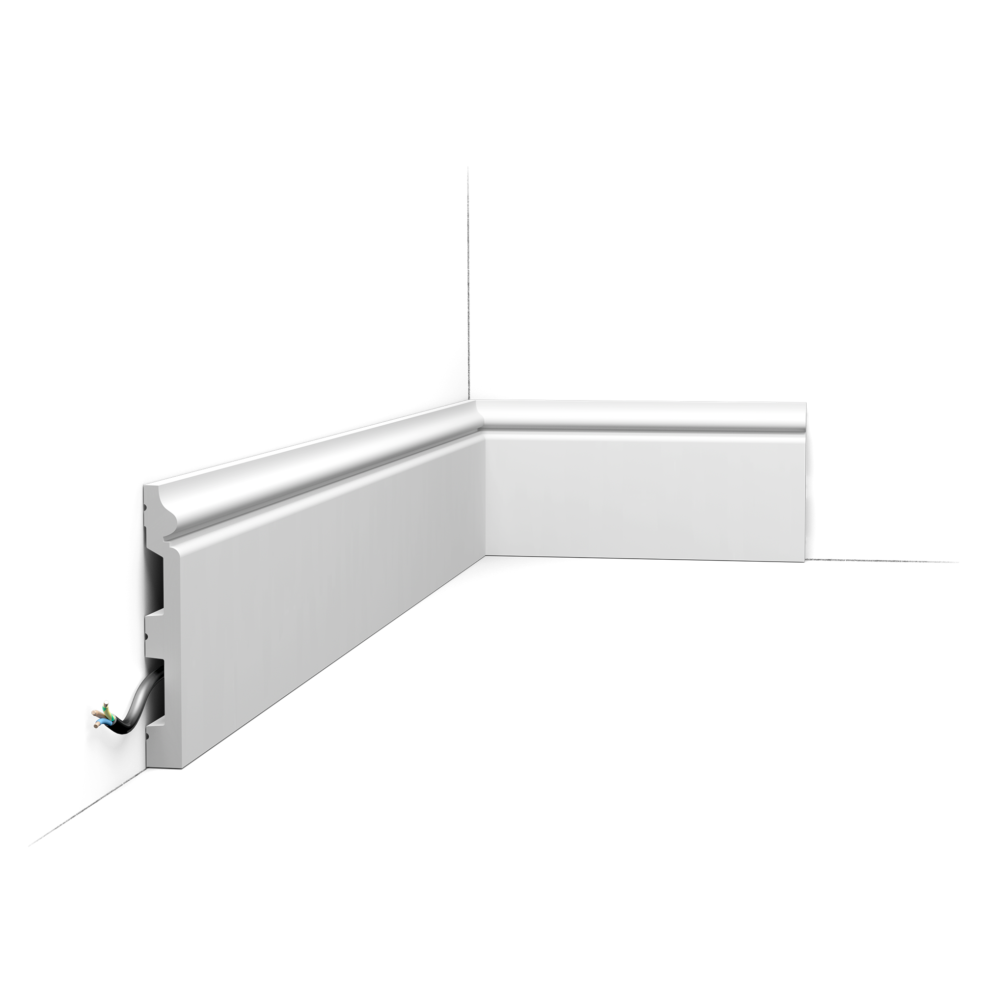 SX118 CONTOUR Plinthe Orac Decor - 14x1,8x200cm (h x p x L) - plinthe décorative polymère