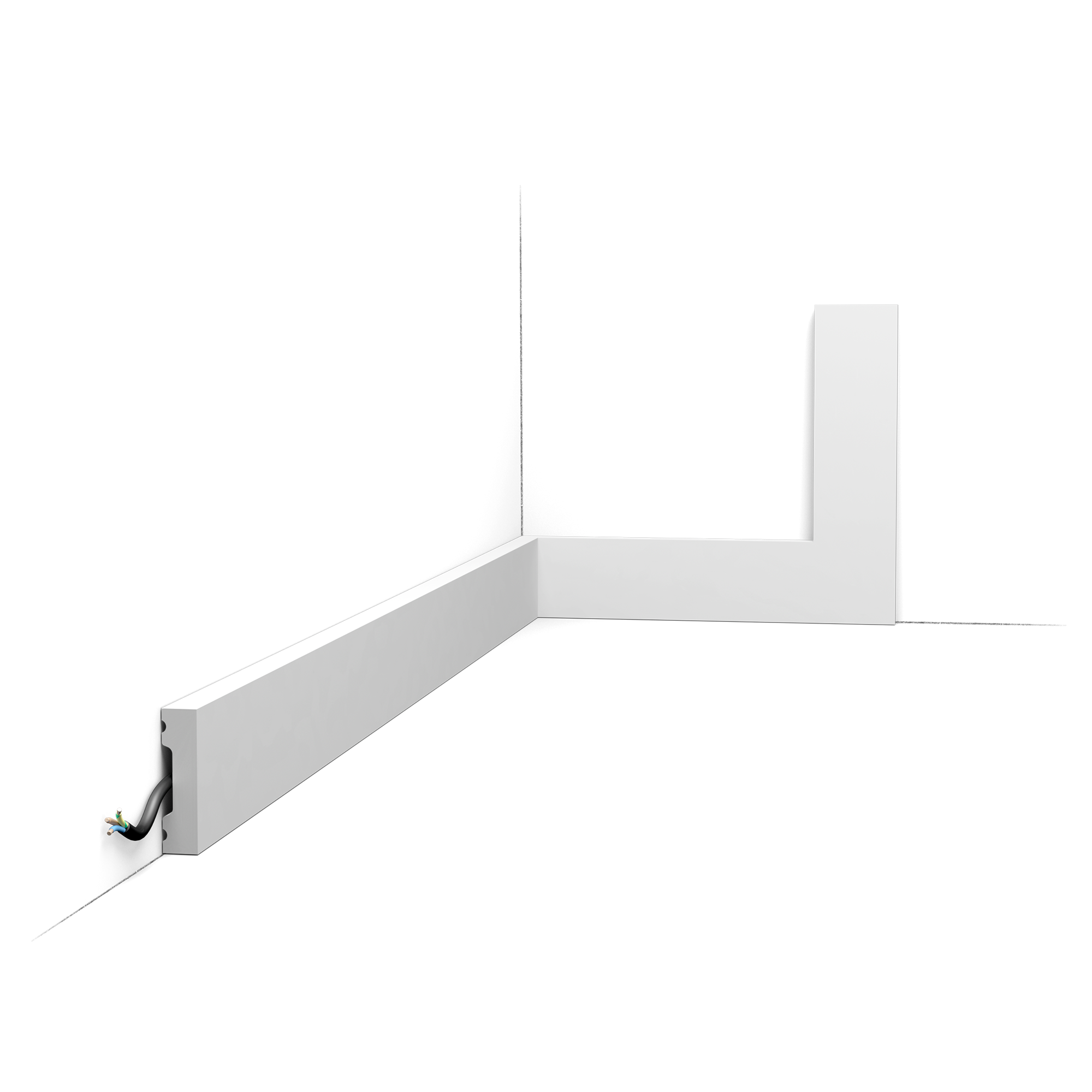 SX162 Moulure multifonctionnelle Orac Decor Axxent  - 4x1x200cm (h x p x l) - plinthe décorative