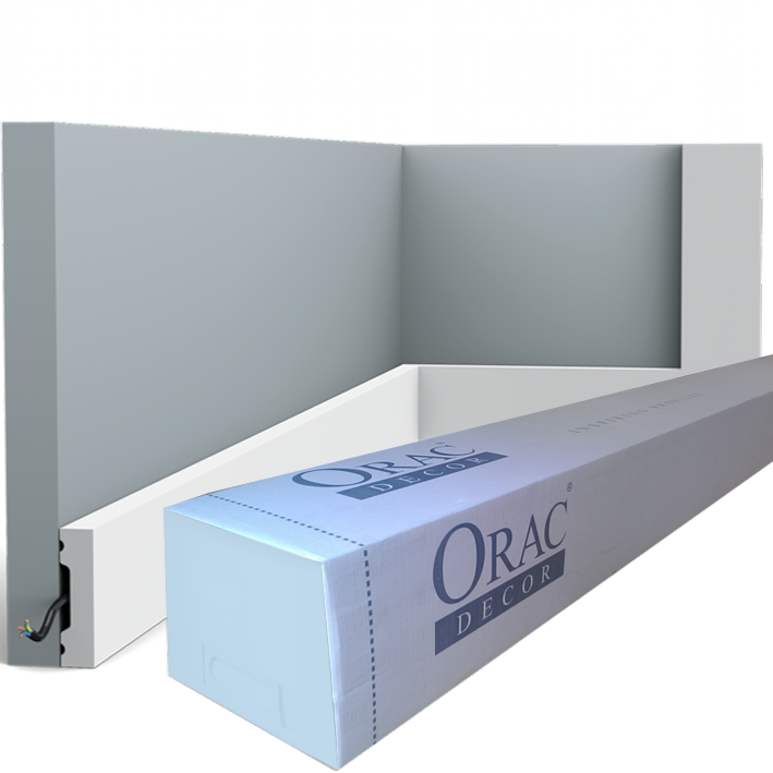 SX162 Moulure multifonctionnelle Orac Decor Axxent  - 4x1x200cm (h x p x l) - plinthe décorative