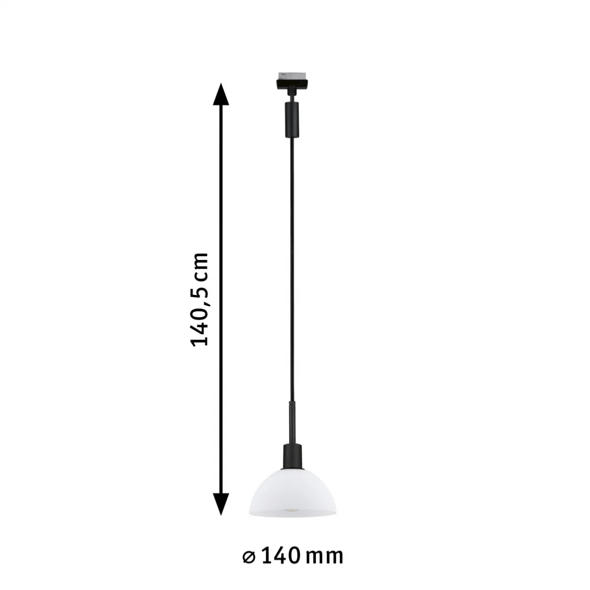 URail Suspension Sarrasani E14 20W NOIR - Paulmann
