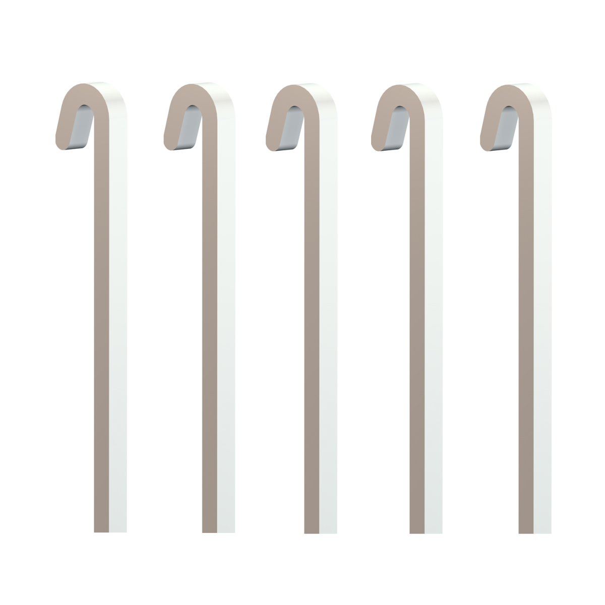 Pack 5 tiges carrées droites alu 20 kg - 4 mm - Accessoire Cimaise Tableau