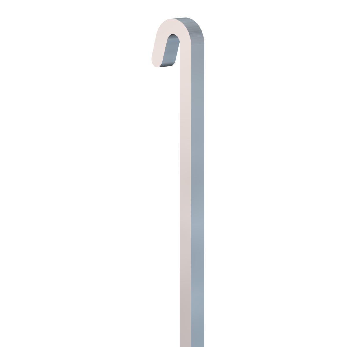 Pack of 5 straight square aluminum rods 20 kg - 4 mm - Picture rail accessory