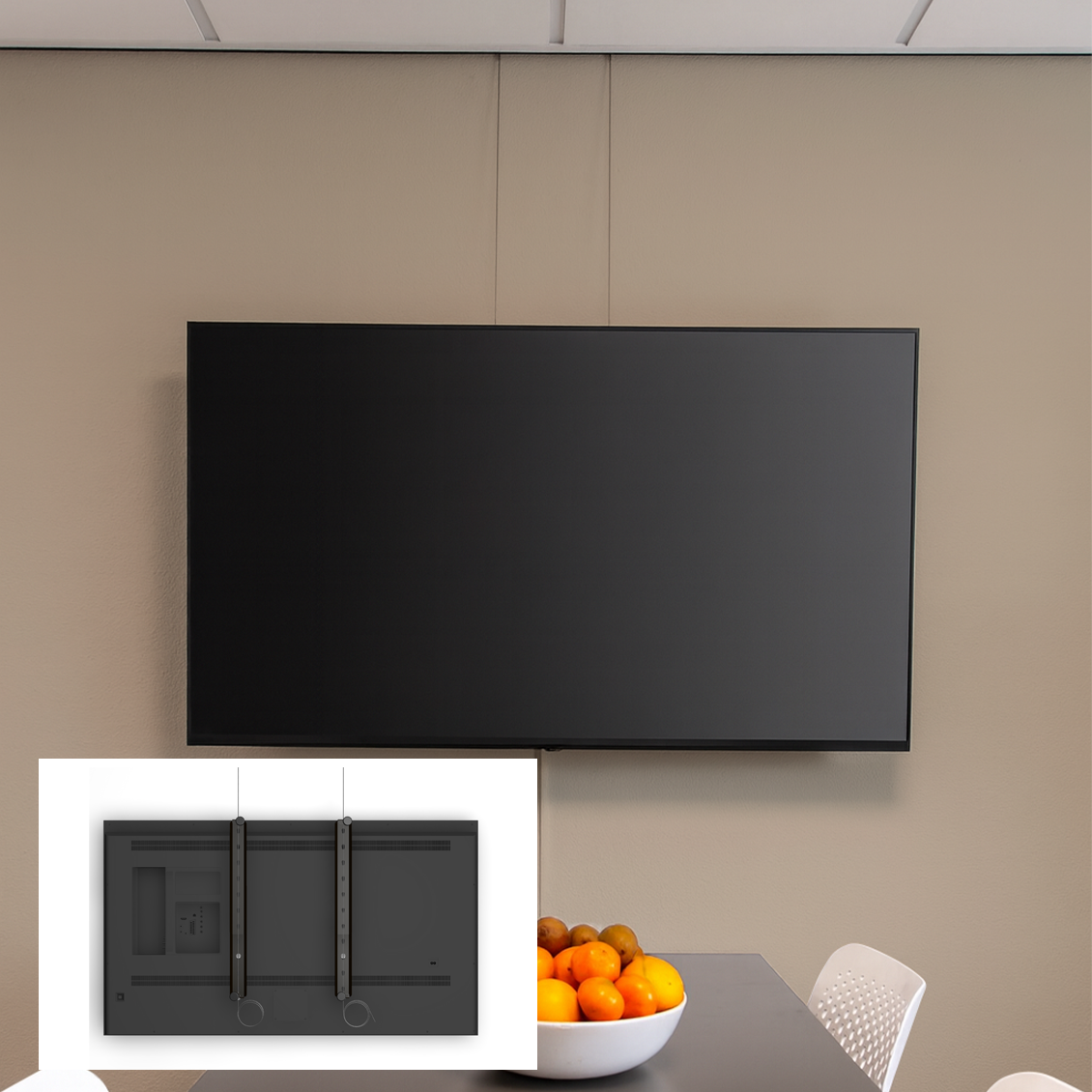 Kit de suspension Flex pour écran - Fixation TV sans perçage pour cimaise