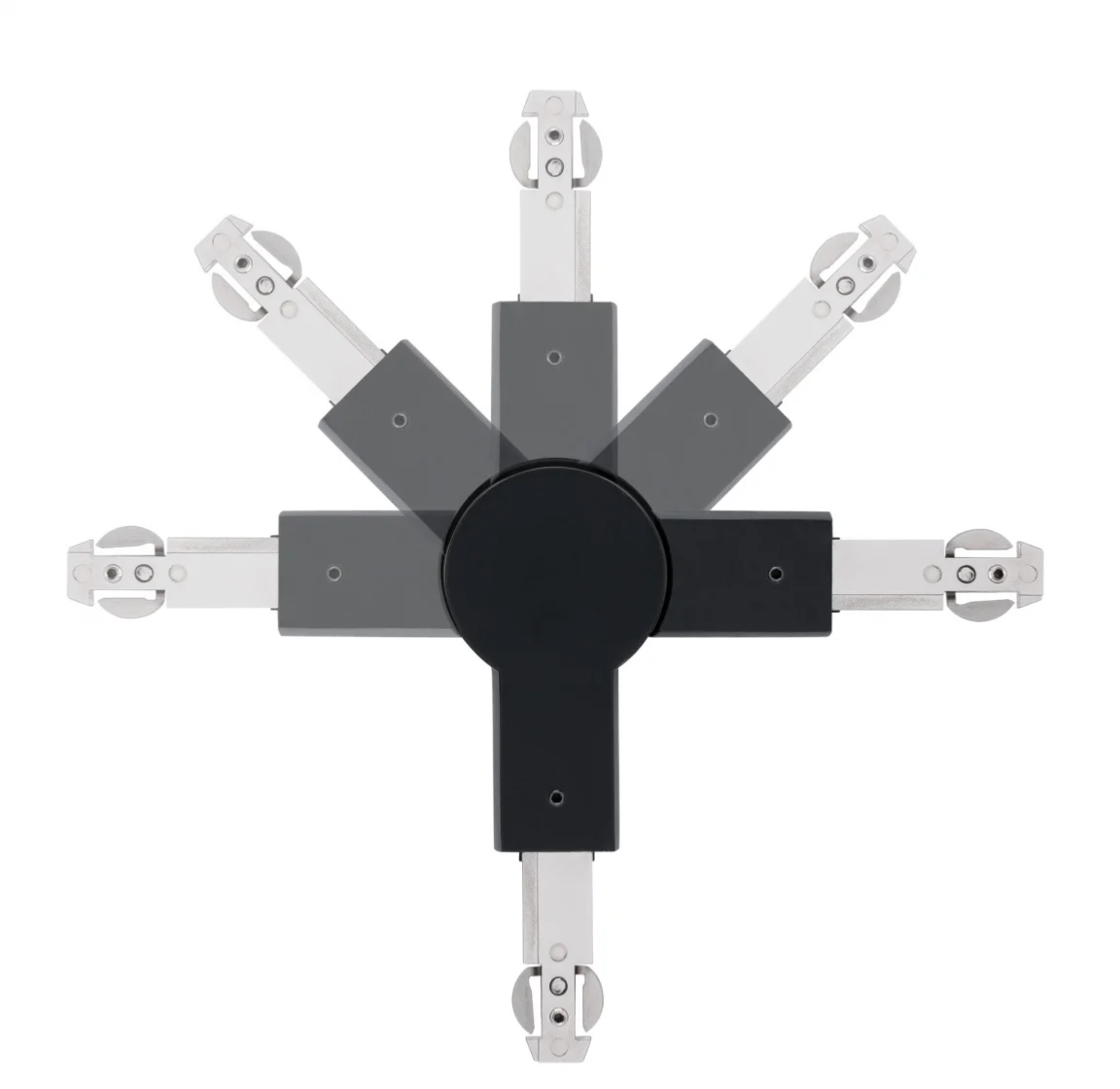 7 - Conector de ángulo flexible negro para URail Paulmann - Riel de techo Iluminación de cuadros