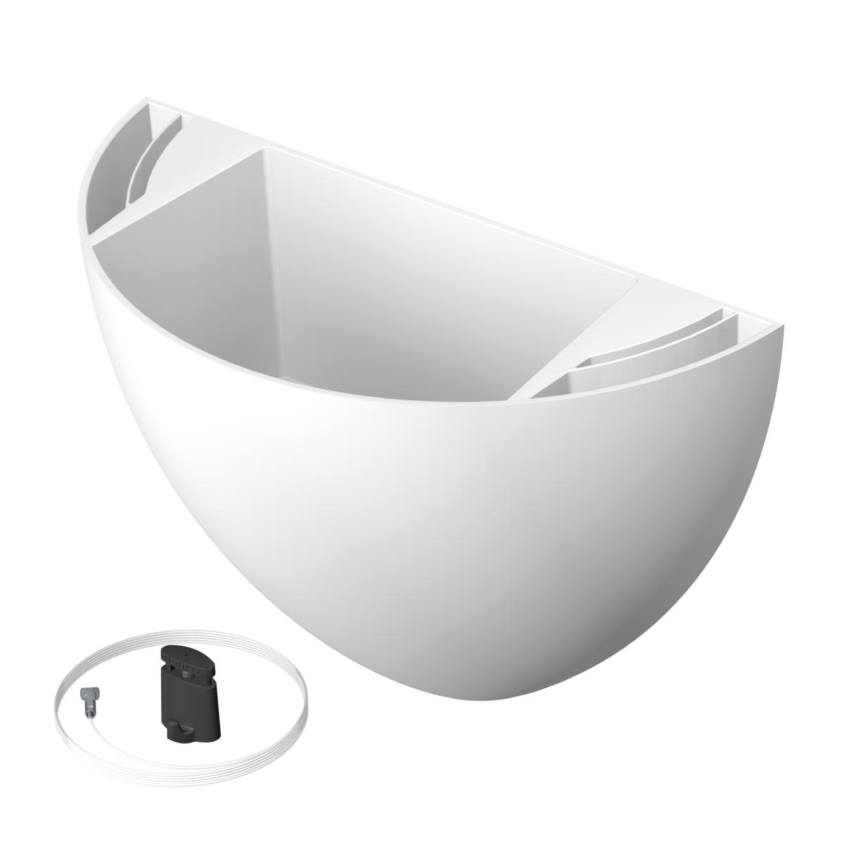 Kit Cache-pot de fleurs suspendu Blanc - suspension de Jardinière Botaniq Artiteq