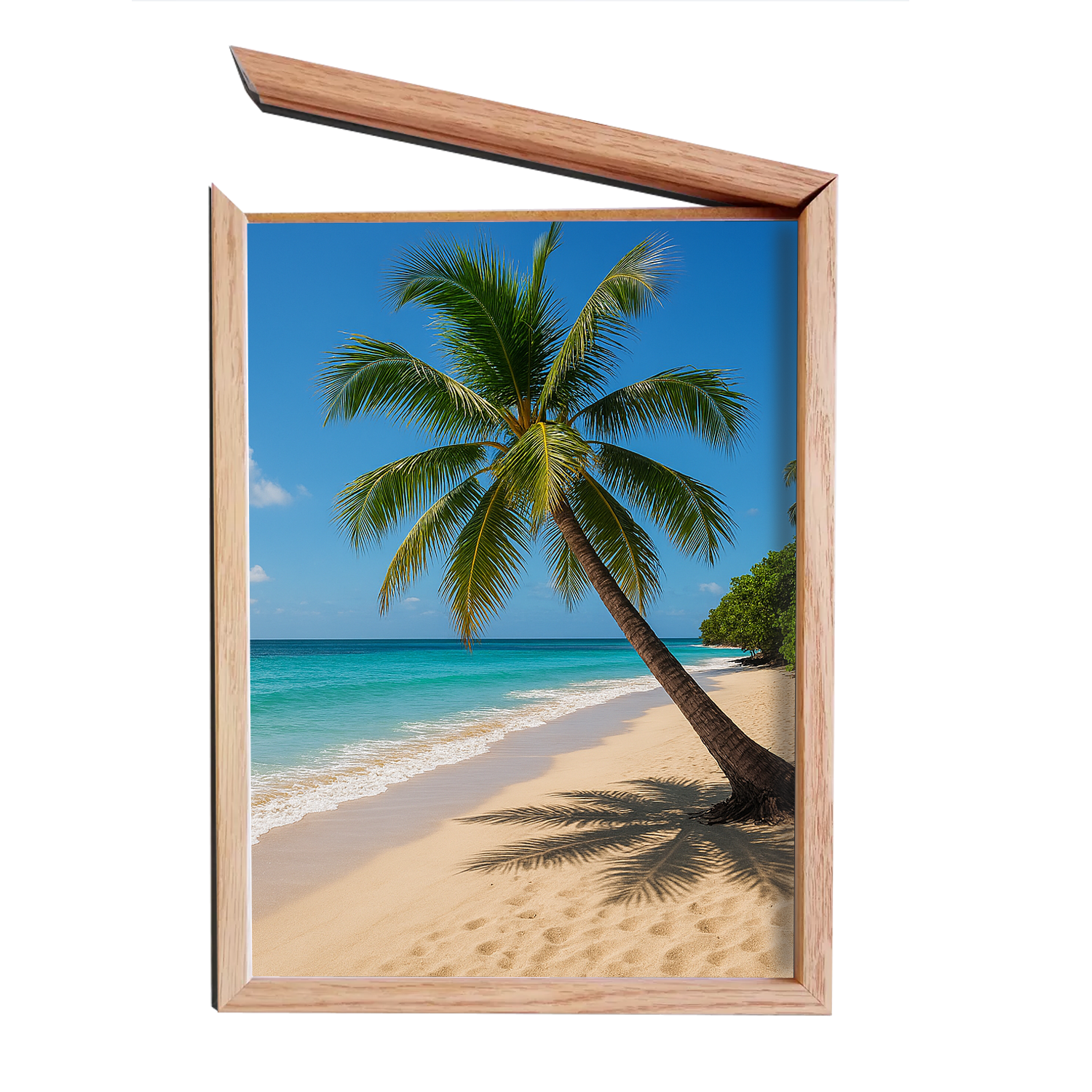 Cadre photo chêne avec baguette magnétique - bois naturel