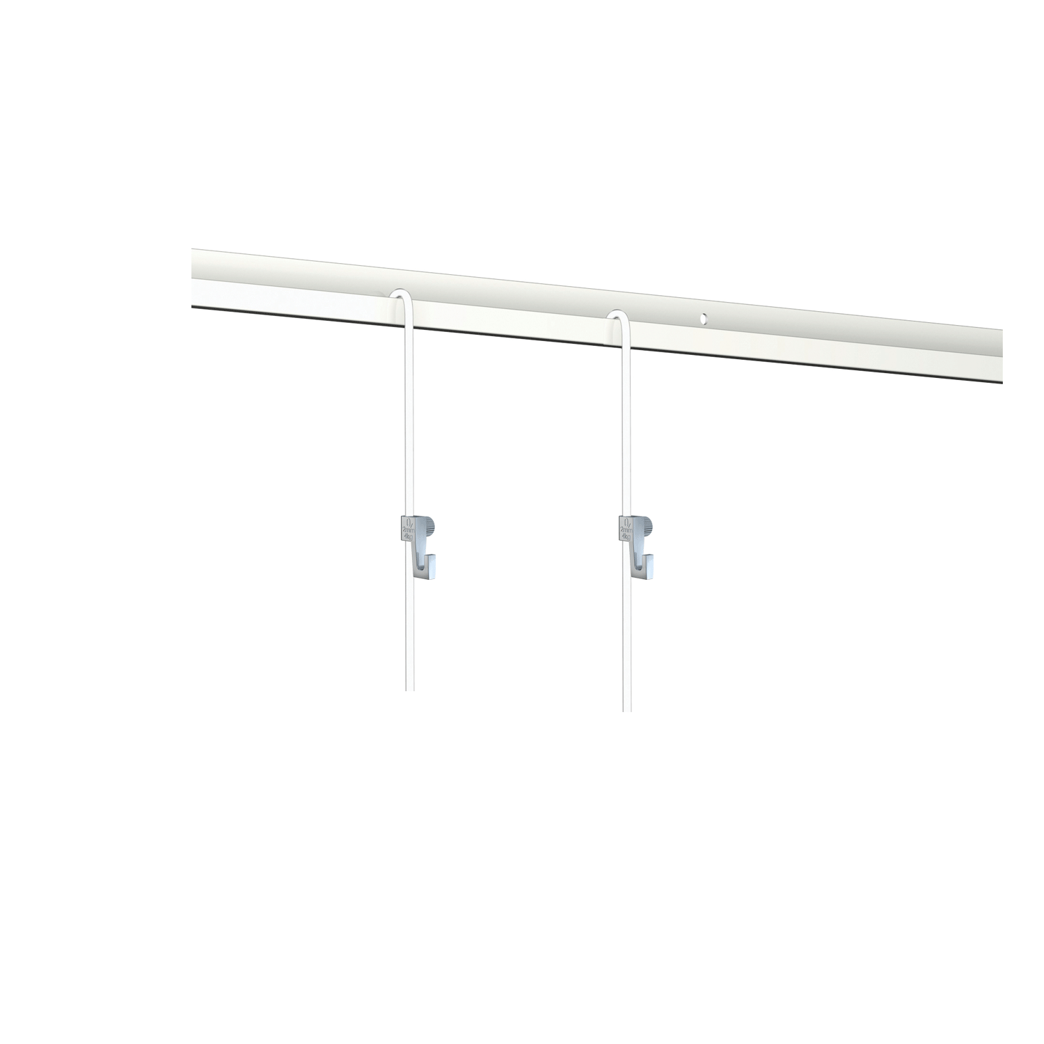 Cimaise Box ÉCO Classic Rail + Tige 2mm - 2 mètres - Kit tout en un