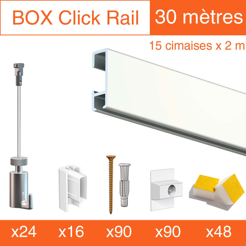 Cimaise Box Artiteq Click PREMIUM - Kit accrochage tableau