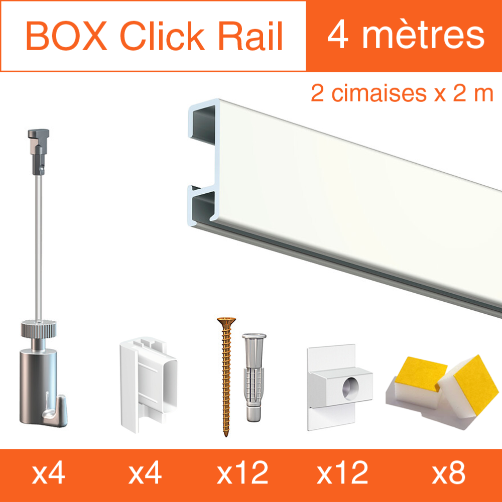 Cimaise Box Artiteq Click PREMIUM - Kit accrochage tableau