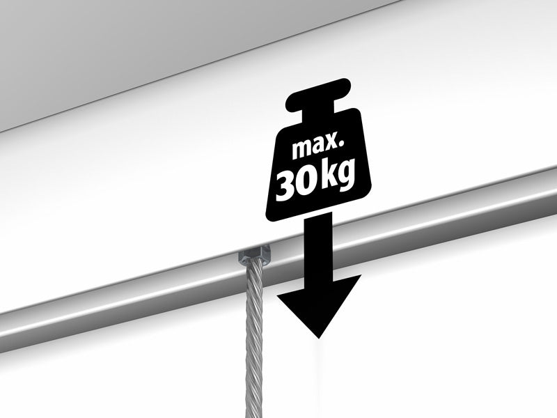 Click+ Rail R20 White 200cm Picture Rail + Clips + Multi-Material Screws &amp; Plugs - C