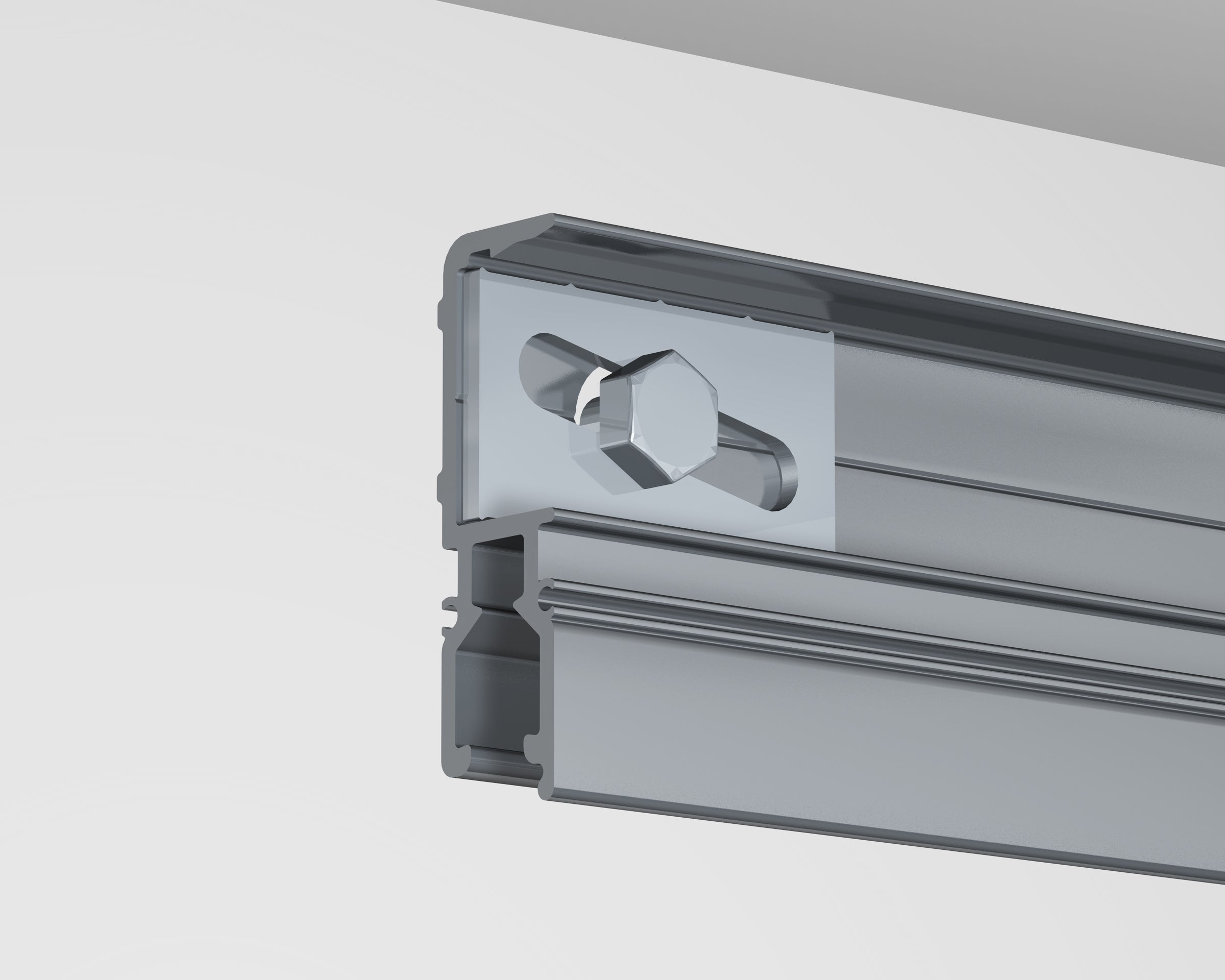 Cimaise Museum Line R70 200 cm couleur gris alu - Cimaise tableau Newly