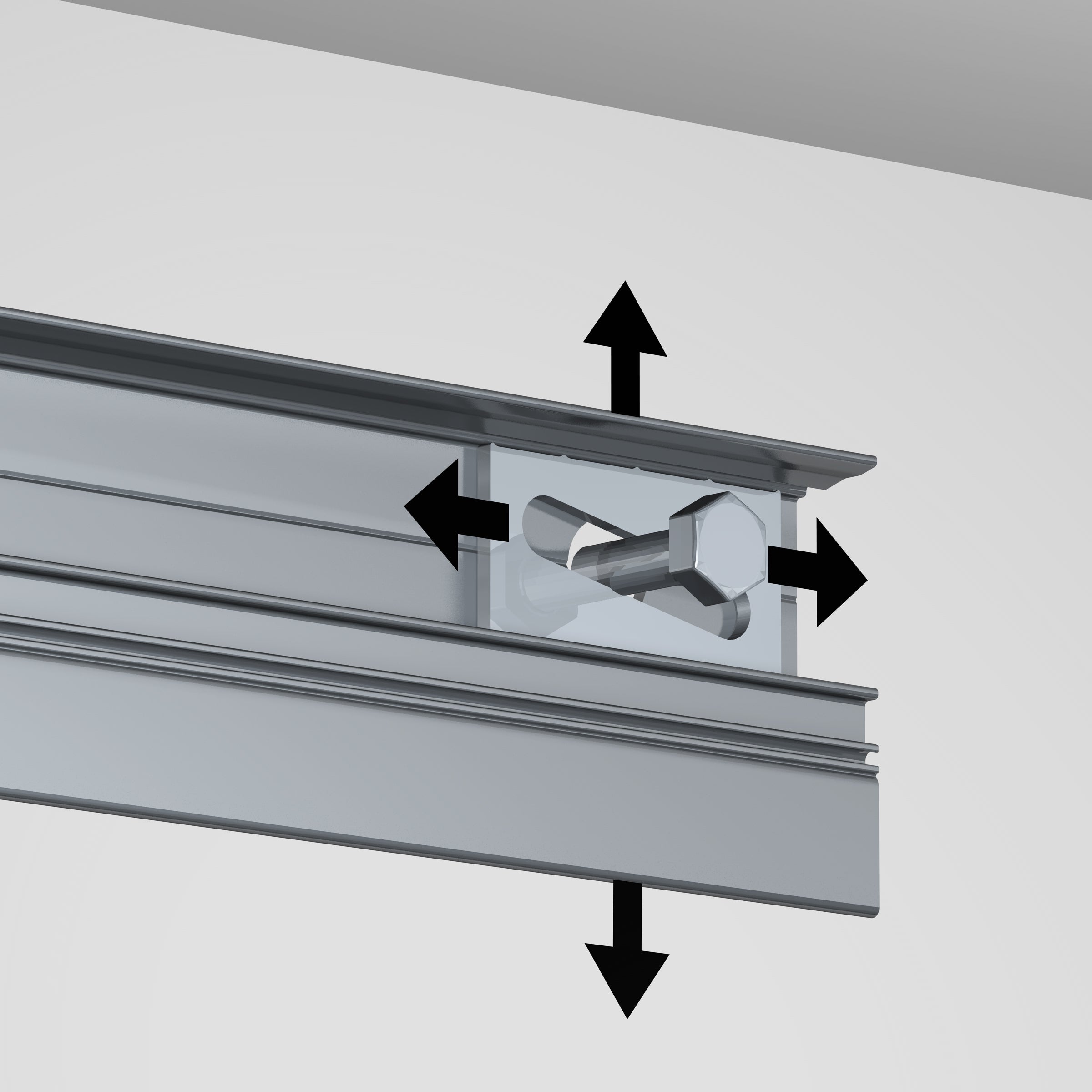 Cimaise Museum Line R70 200 cm couleur gris alu - Cimaise tableau Newly