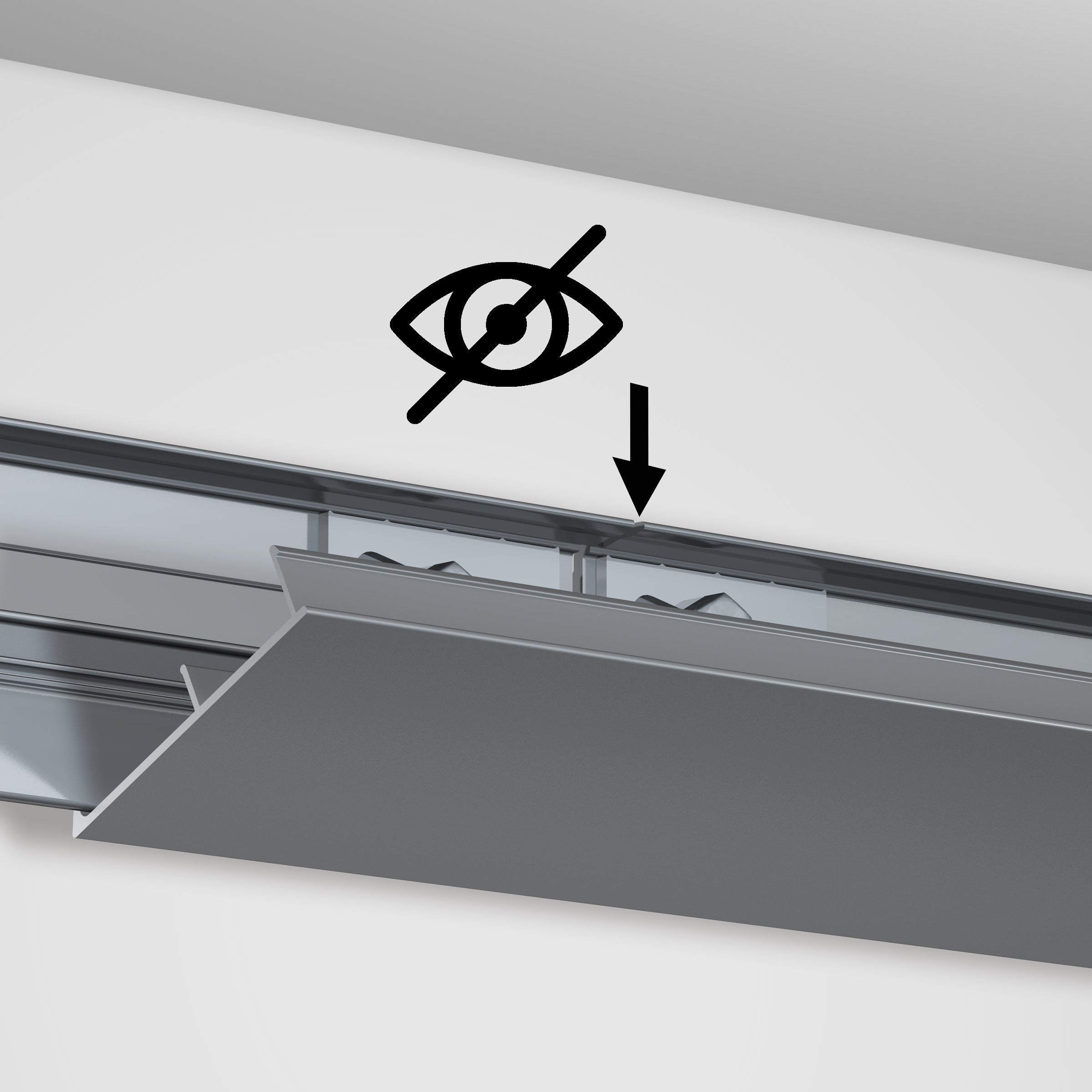 Cimaise Museum Line R70 200 cm couleur gris alu - Cimaise tableau Newly