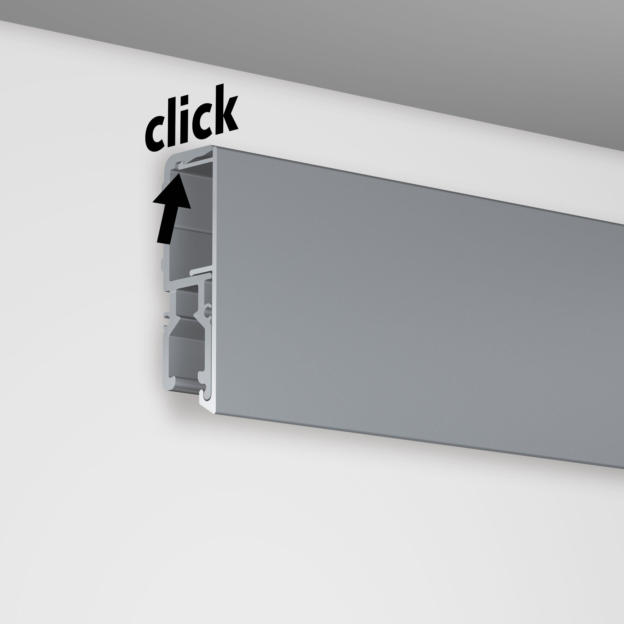 Cimaise Museum Line R70 200 cm couleur gris alu - Cimaise tableau Newly