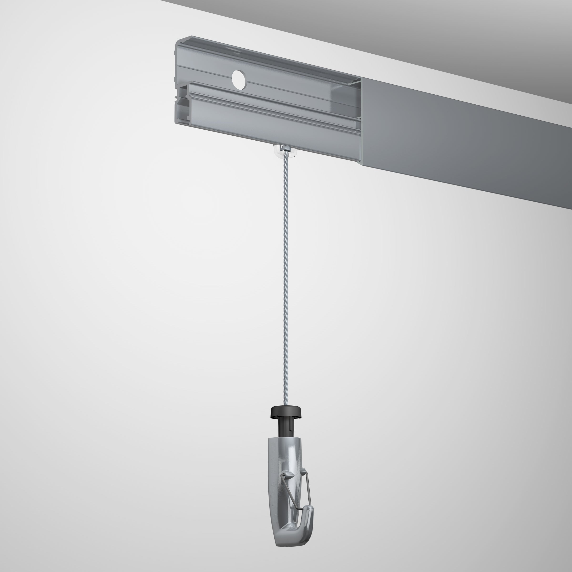 Cimaise Museum Line R70 200 cm couleur gris alu - Cimaise tableau Newly