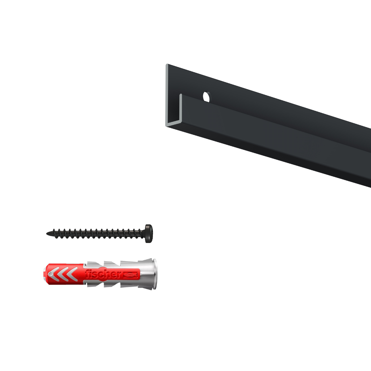 Classic Rail White Picture Rail 200 cm + screws &amp; multi-material plugs - Artiteq Picture Rail