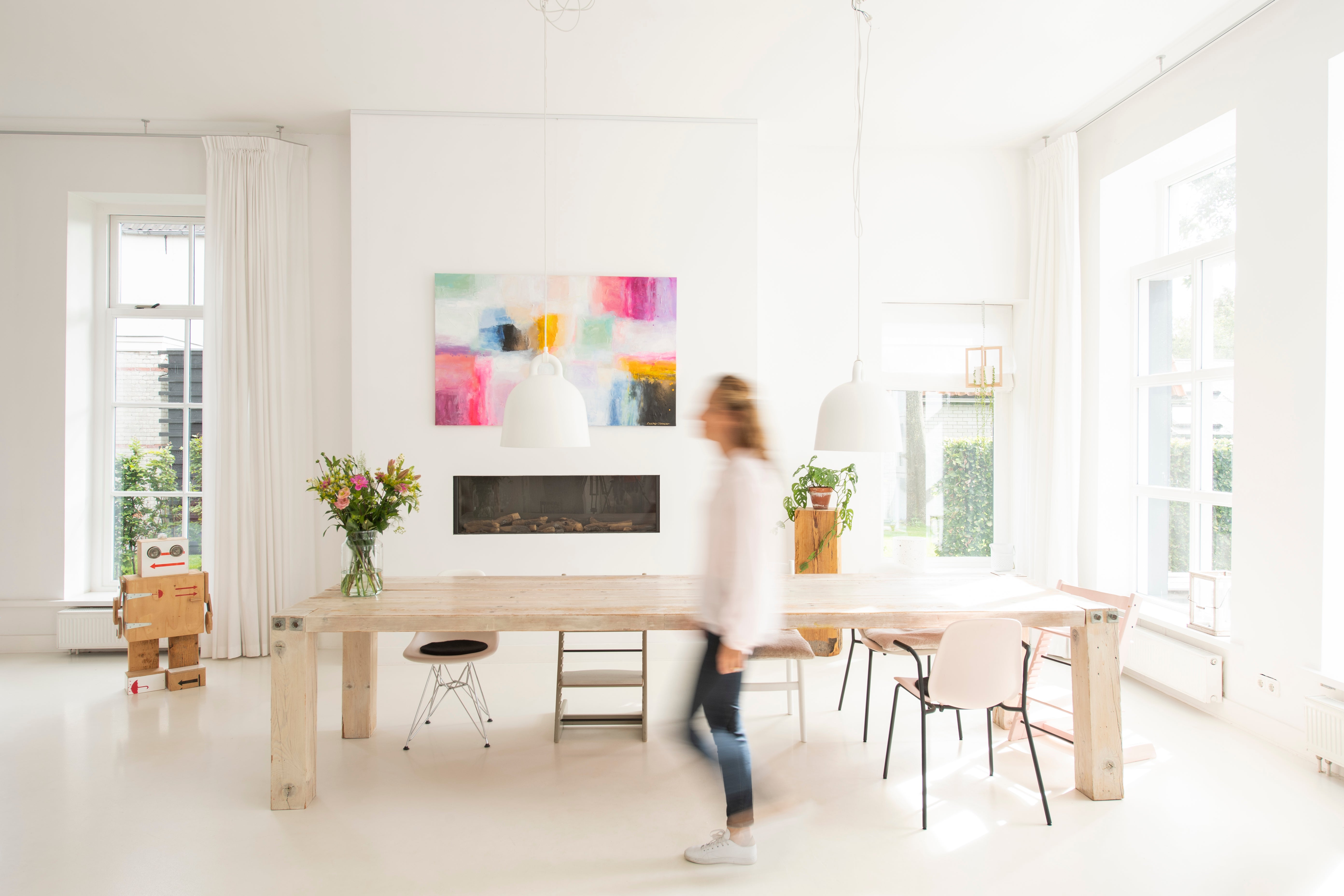 click rail cimaise tableau en situation dans un appartement en location