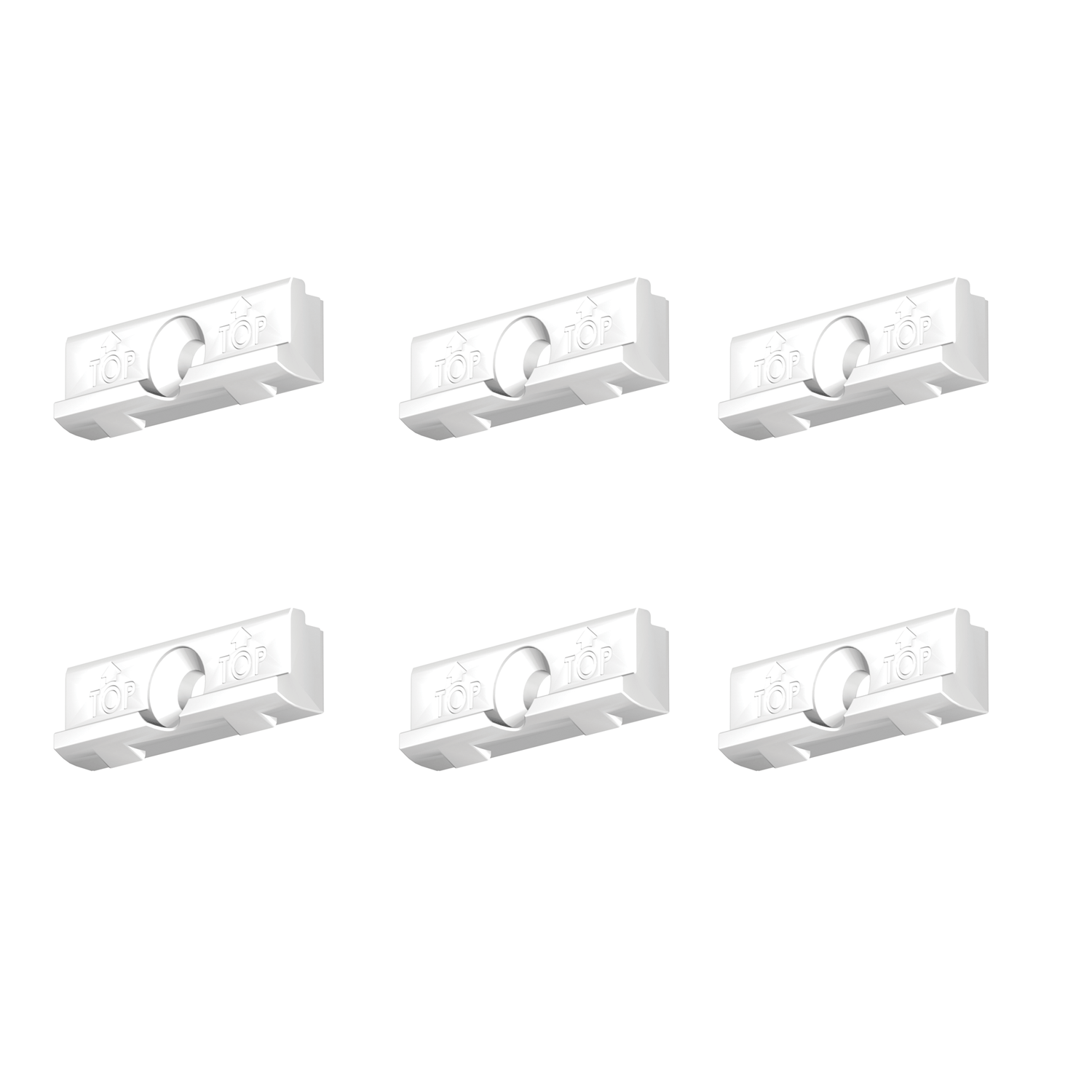 Pack de 6 clips de fixation additionnels pour Cimaise Contour Rail - Fixation Ci