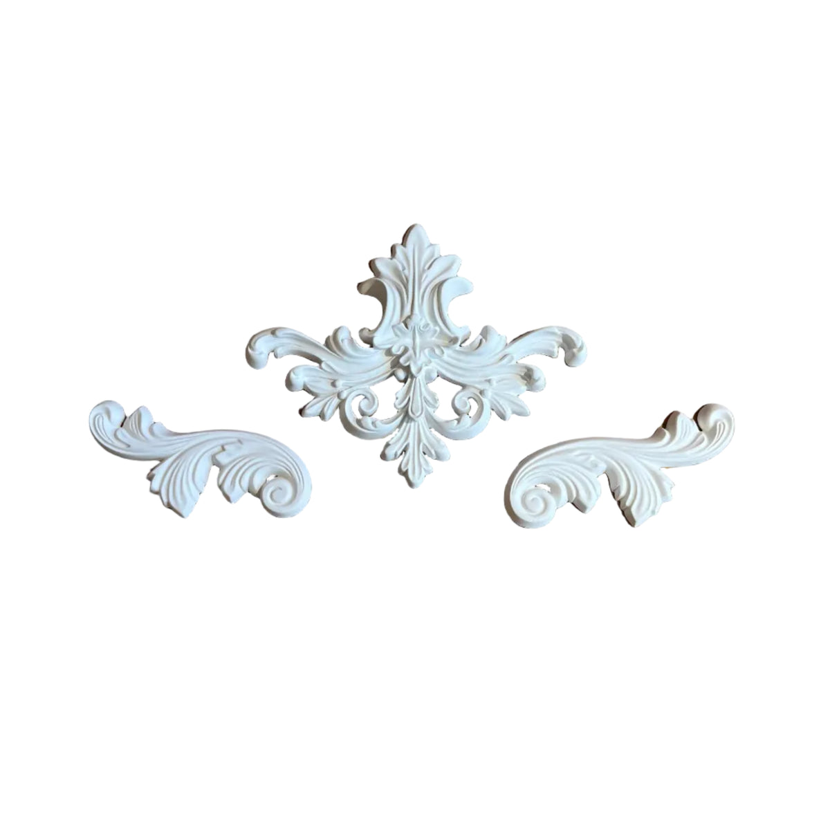 composition ornement  florale sur fond blanc