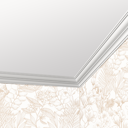 Corniche plafond C288 5,9 x 5,4 cm - Polyuréthane Cimaises &+