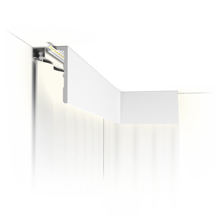 CX216-2600 Corniche plafond Orac Decor - 12,5x4,5x260cm (h x p x L) - moulure décorative polymère