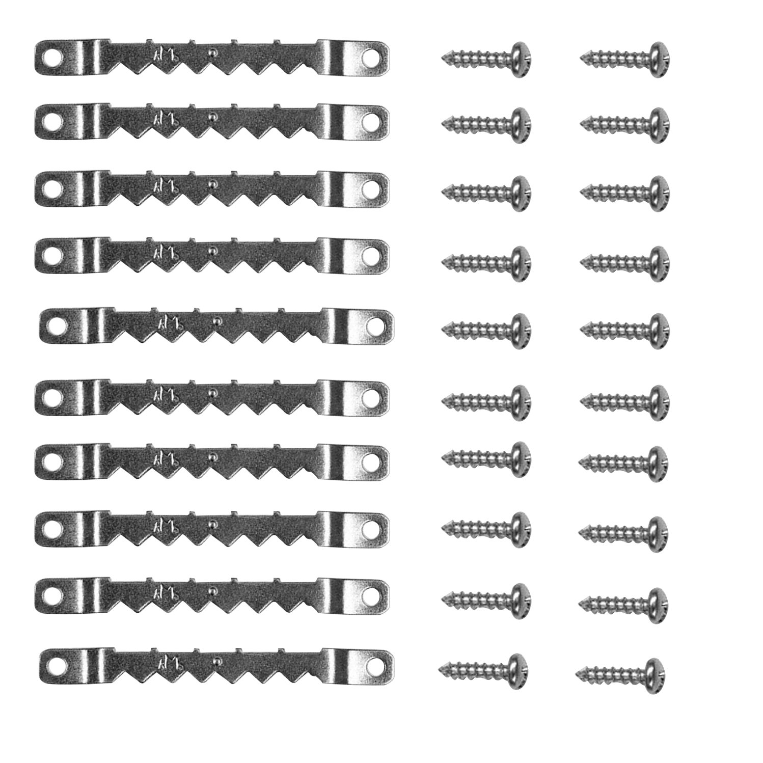 Paquete de 10 sujetadores dentados de 75 mm