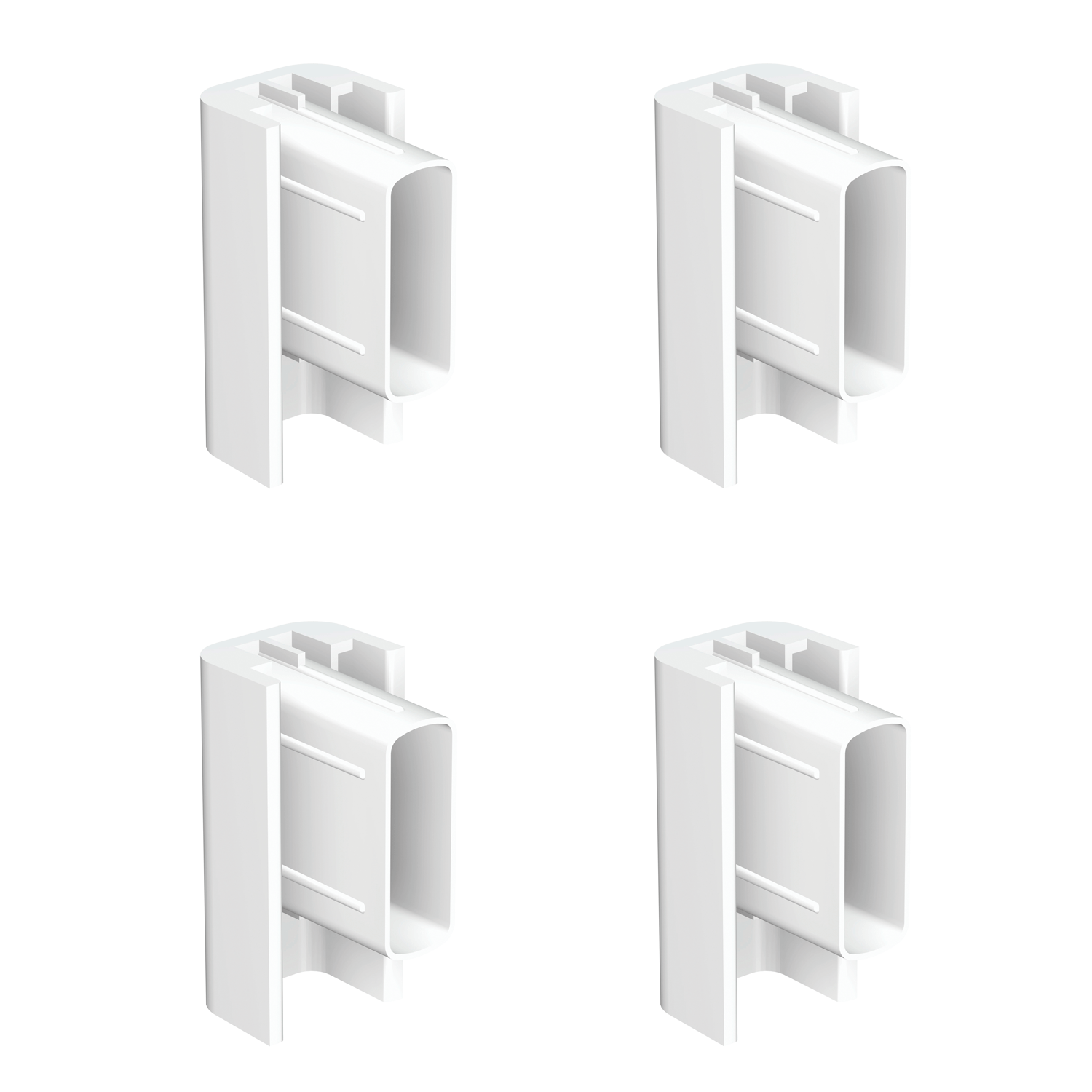 Pack of 4 Click Rail Picture Rail End Caps - Artiteq Picture Rail Accessory