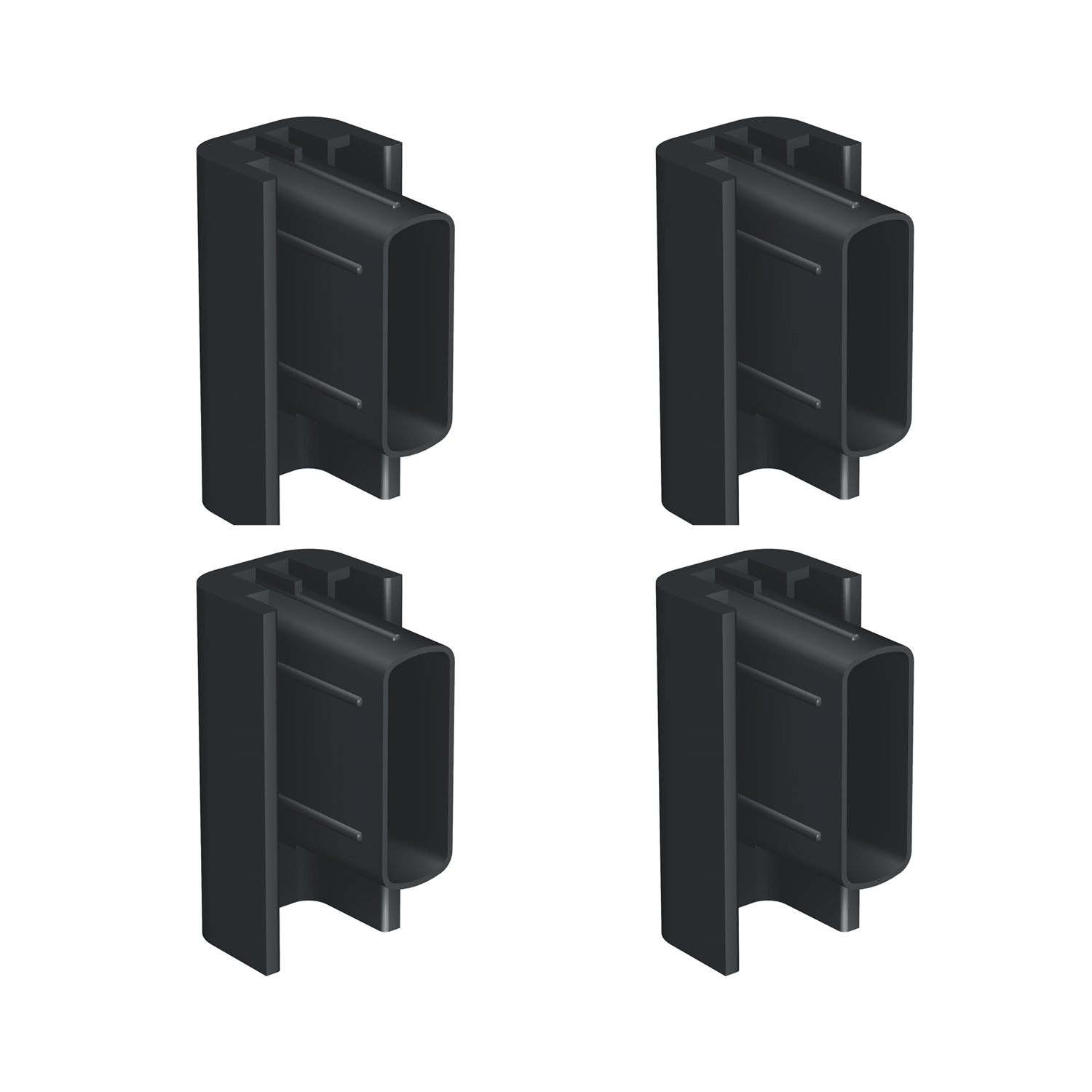 Pack of 4 Click Rail Picture Rail End Caps - Artiteq Picture Rail Accessory