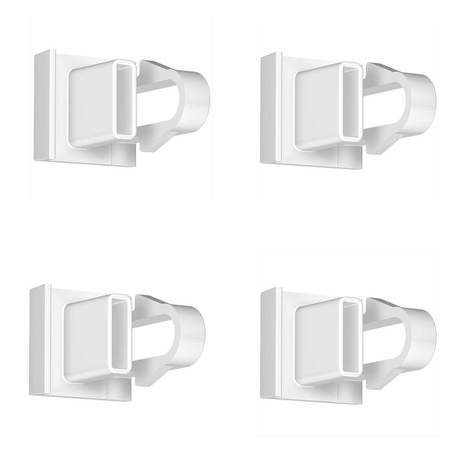 Pack de 4 embouts d'arrêt Blanc pour Cimaise Contour Rail - Accessoire Cimaise A