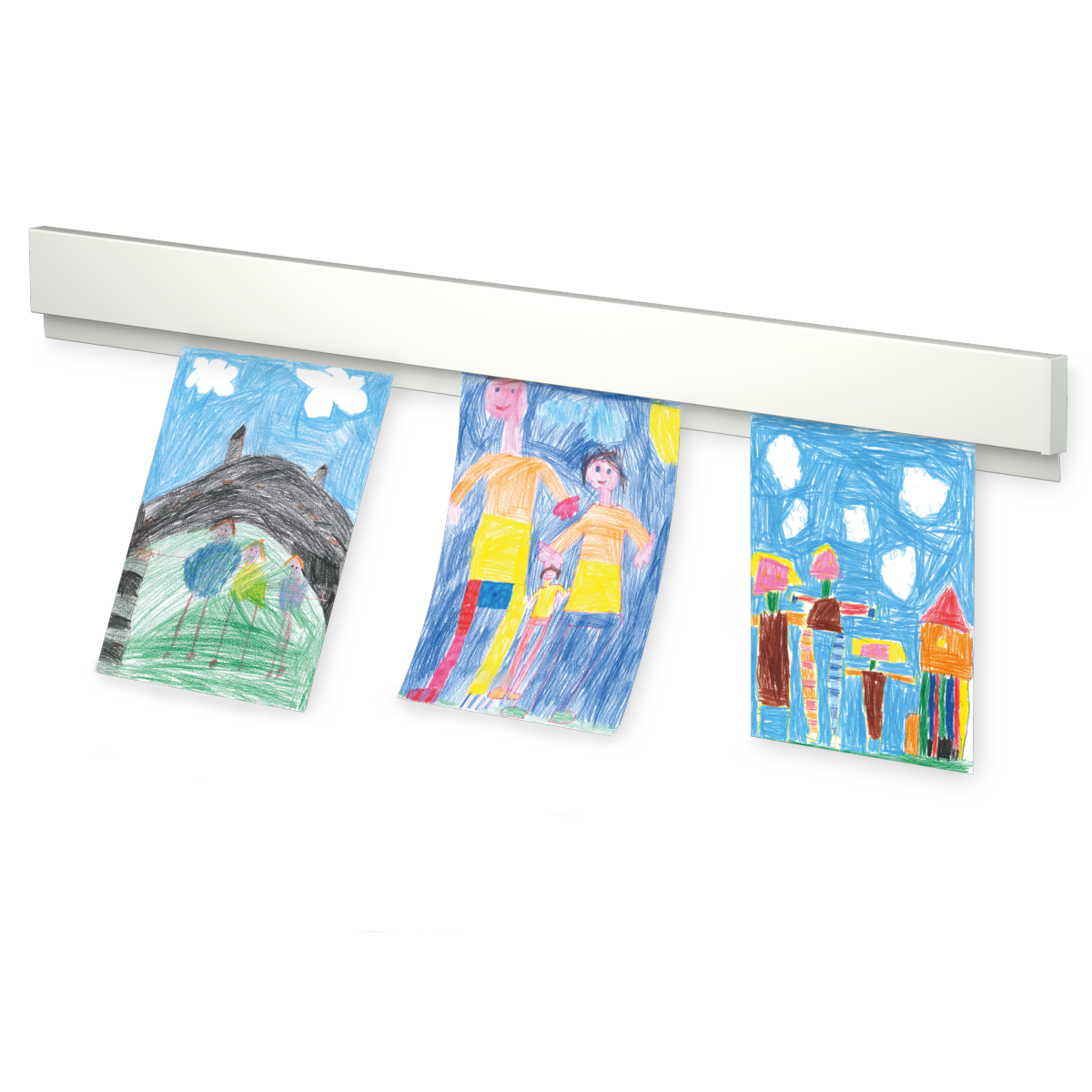 Info Rail Blanc pour suspendre dessin, poster, feuilles de présentation - Cimaise Artiteq