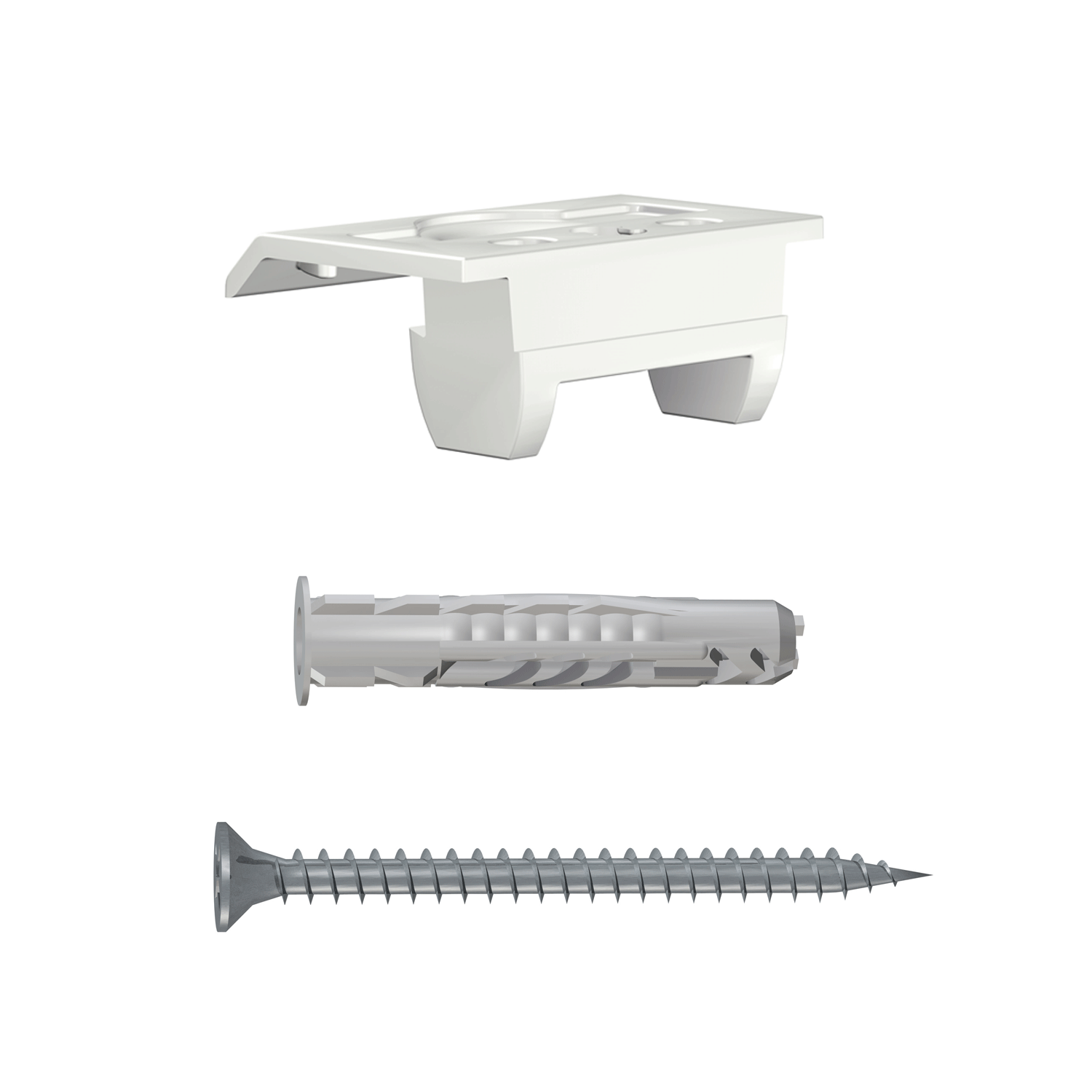 Trio fixing sets for Click Up Rail picture rail - Multi-material - Artiteq picture rail fixing