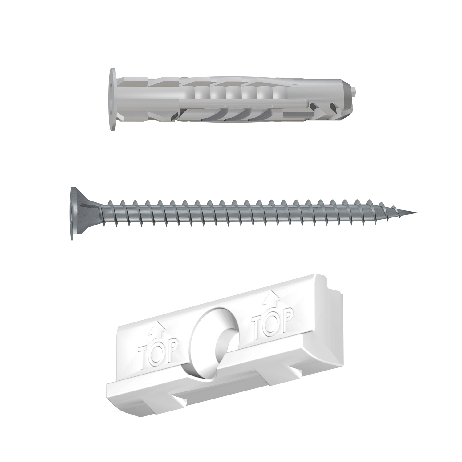 Pack jeux de fixations trio pour Cimaises Contour Rail - Multimatériaux - Fixation Cimaise Artiteq