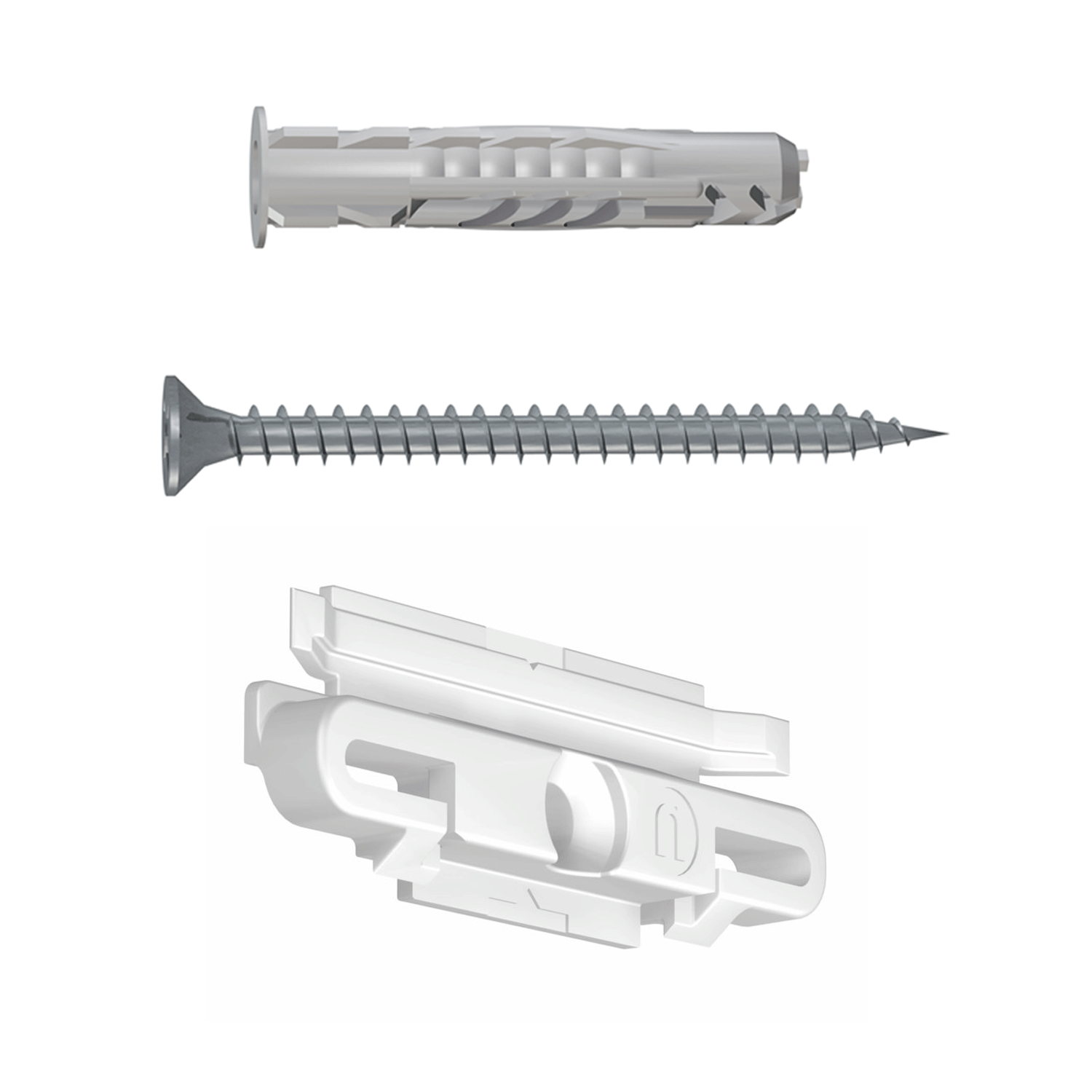 Pack jeux de fixations trio pour Cimaises Click Rail R10/R20/R30/R35 - Multimatériaux - Fixation Cimaise Newly